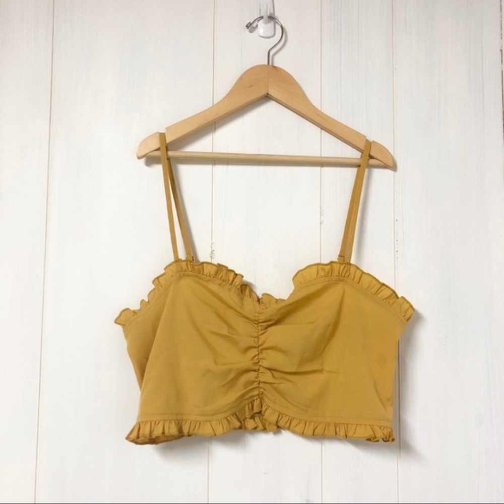 Urban Outfitters Mustard Yellow/ Gold Crop Tank Top NWT Size M